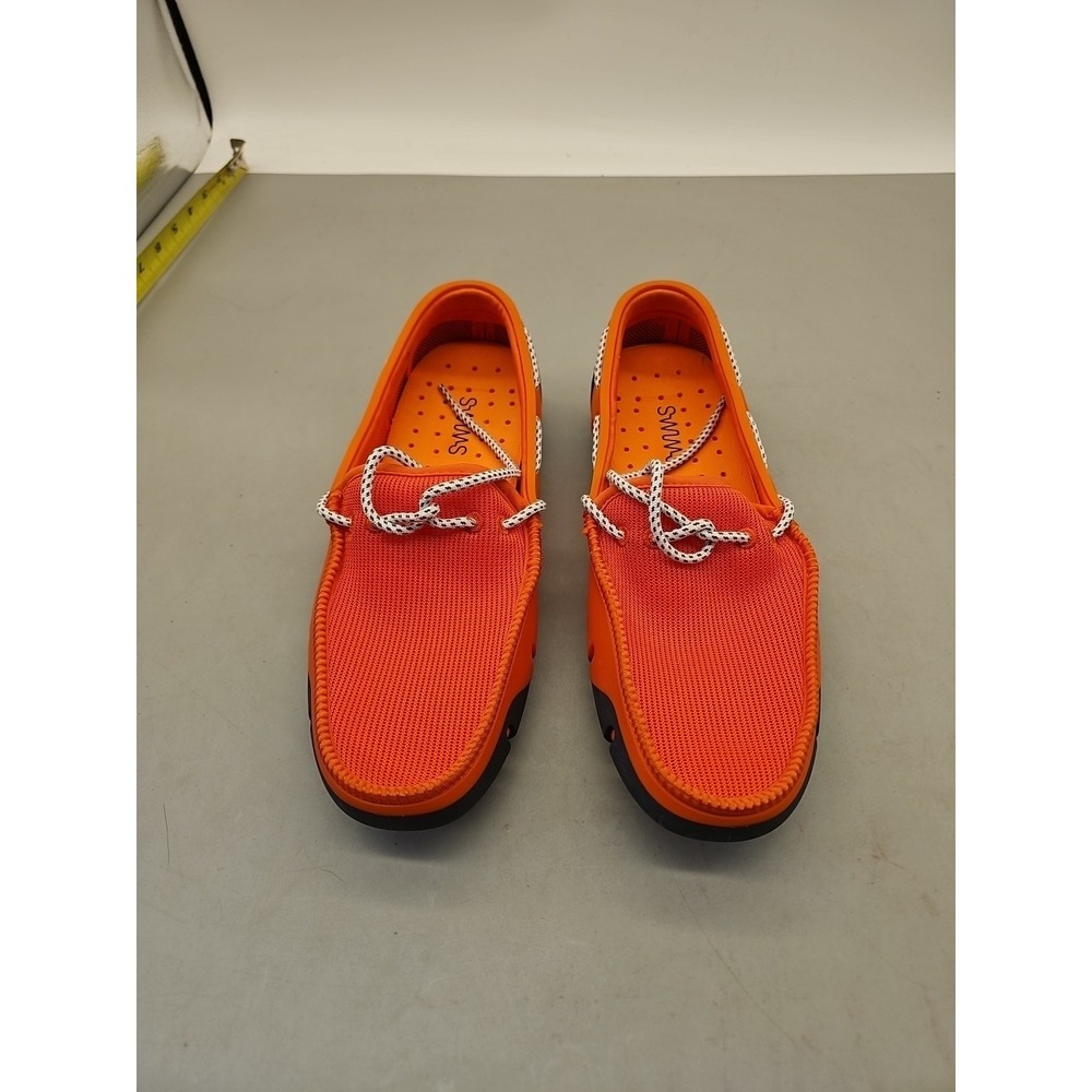 Brand‎ New SWIMS Mens Loafers Braided Lace Slip On Summer Shoes Orange US 8